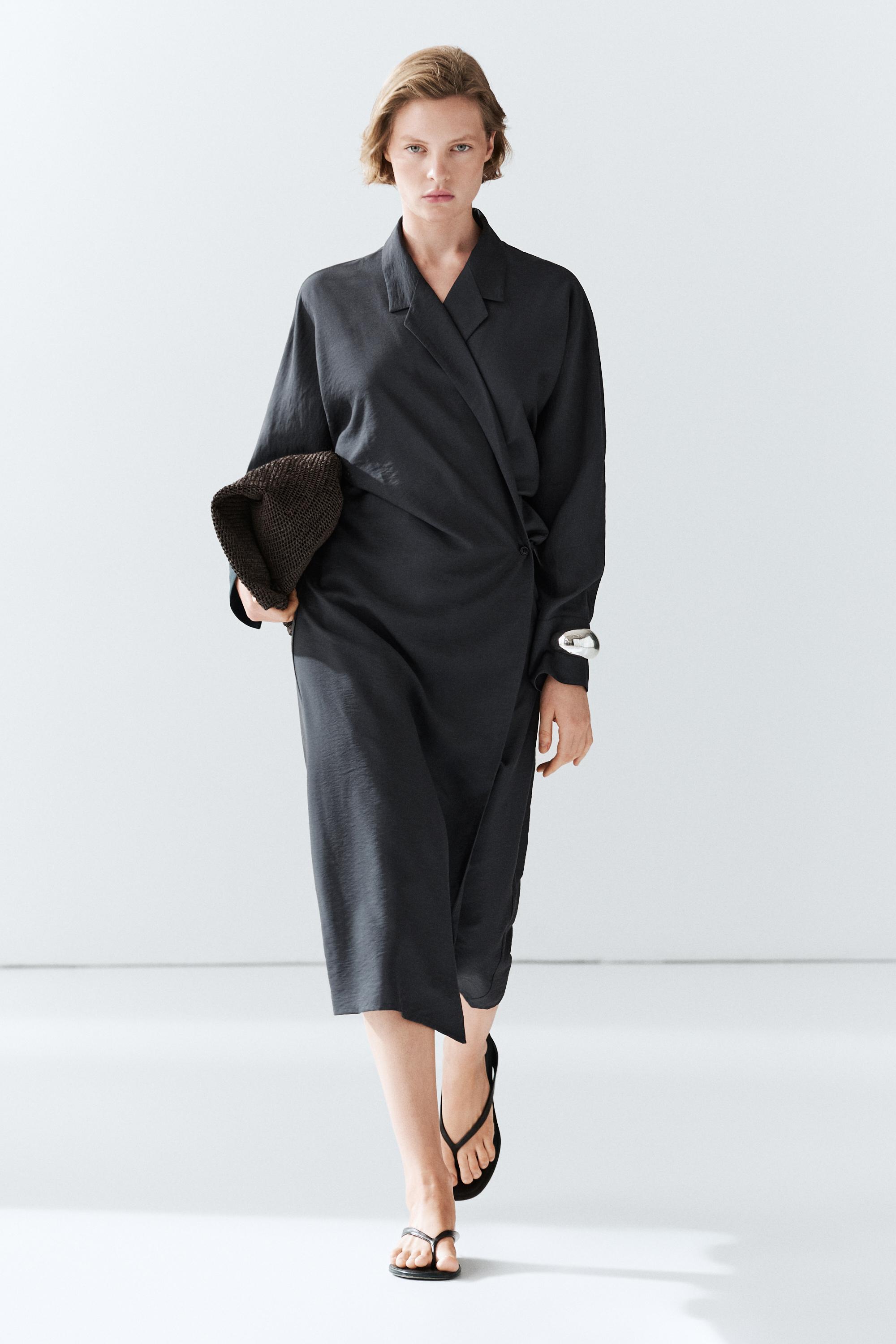 Midi dress with draped detail